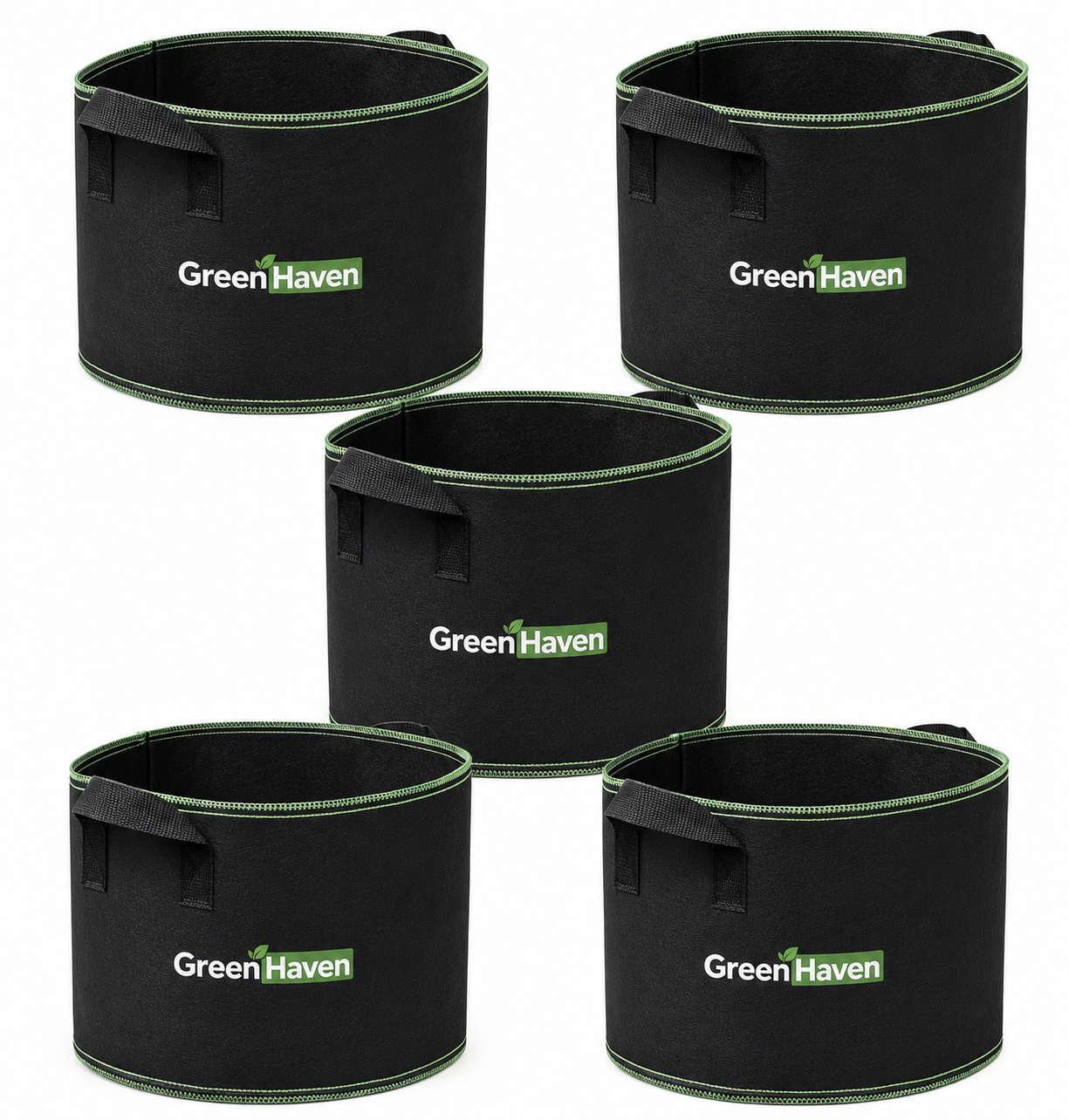 GreenHaven Fabric Grow Bags β Breathable Pots for Vegetables, Herbs & Flowers