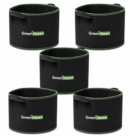 GreenHaven Fabric Grow Bags — Breathable Pots for Vegetables, Herbs & Flowers